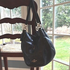 Coach Phoebe Black Pebbled Leather Hobo Shoulder Bag - Excellent Condition!